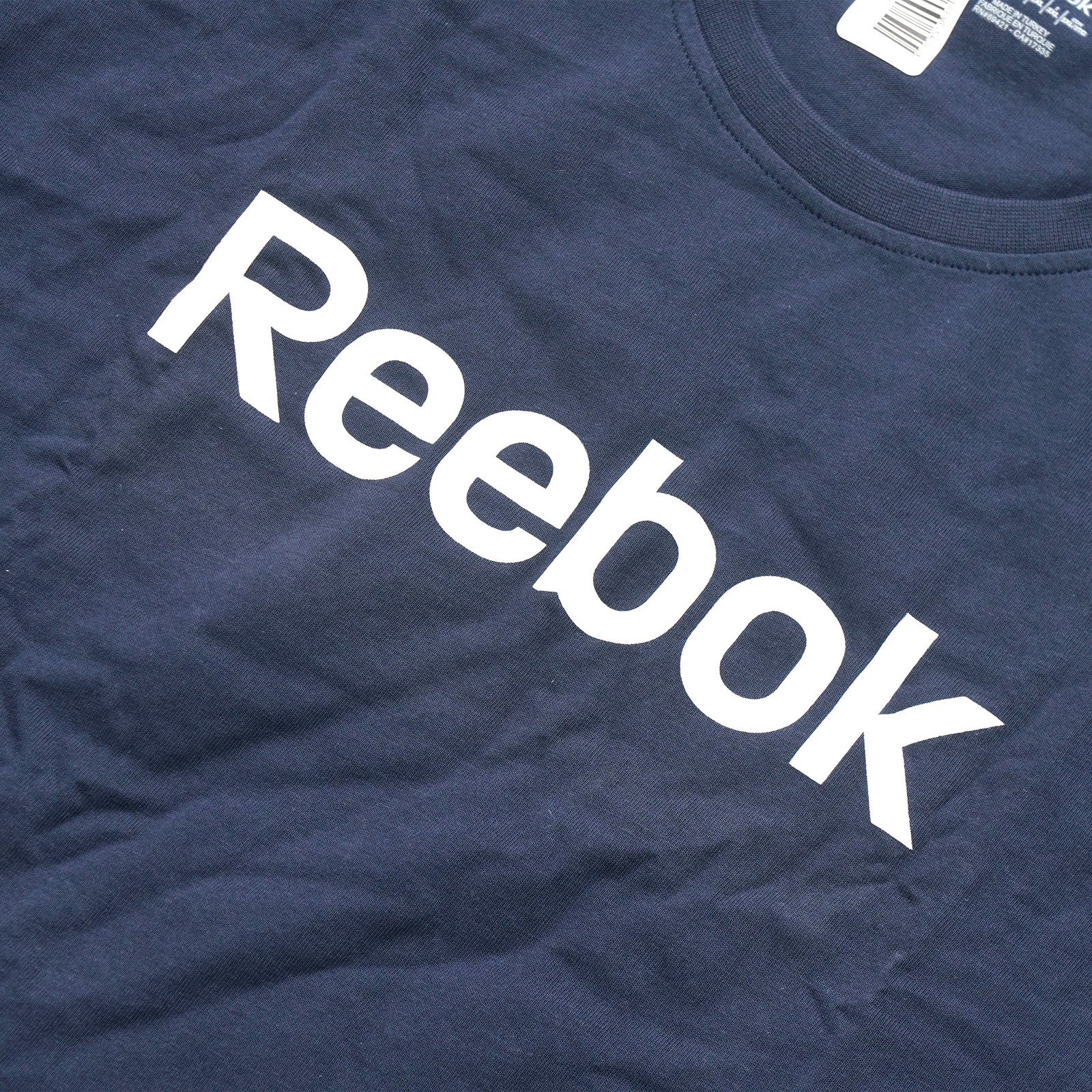 Reebok Men's Navy Blue Vector Logo T-Shirt thumbnail 3