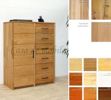 Massivholz Kommode 92x123x46cm Highboard Mehrzweck-schrank Wäscheschrank Vertiko