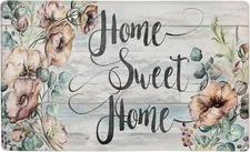 Home Dynamix Cozy Living Sweet Floral 18L x 18W x 0.5Th, Grey/Blue 