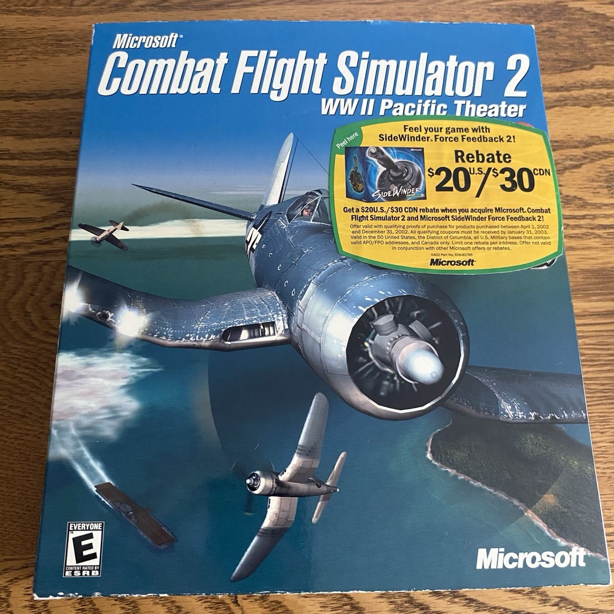 Microsoft Combat Flight Simulator 2 WWII Pacific Theater w/Guide