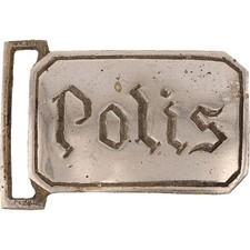 Antique Turkish Polis Police Turkey Law Enforcement Vintage Belt Buckle