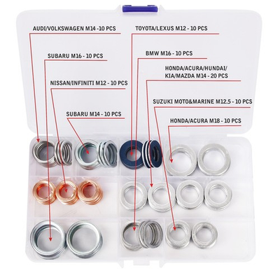 #ad 100pcs Oil Drain Plug Crush Washer Gasket Seal Assortment – 12 millimeters $34.99