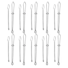 20 Pcs Drawstring Threading Tool Metal Clothes Elastic Waist Clip