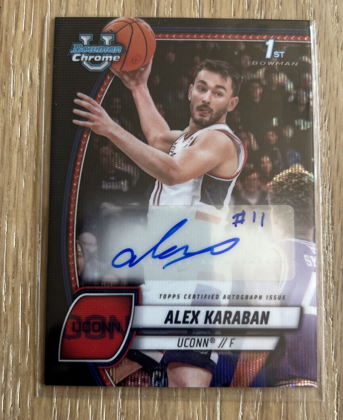 2024-25 Bowman U Chrome Black Wave Refractor Auto Alex Karaban #100