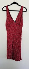 Wild Fable Women’s Mini Dress Floral Red Pink V Neck Lightweight Summer Spring S