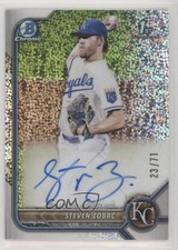 2022 Bowman Draft Chrome Pick Sparkle Refractor 23/71 Steven Zobac Auto 01mg