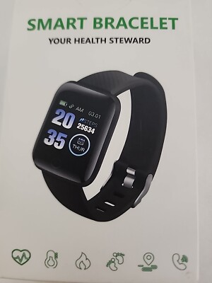 Smart Bracelet ''Your Health Steward'' Fitness Tracker/ Smart Health BLACK
