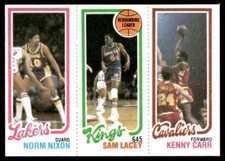 1980-81 Topps Kenny Carr/Sam Lacey/Norm Nixon #54/123/141
