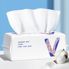 Face Towels Disposable Cotton Facial Clean 100 Count Pack of 1 Unscented