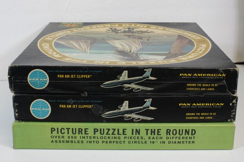 3 Vtg Picture Puzzle in the Round Lot Notre Dame Waialae Golf Hawaii Bora Bora - Picture 8 of 12