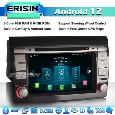 8-Cœur 64GO Android 13 GPS Autoradio pour Fiat Bravo Bluetooth DAB+ WiFi TNT RDS - Photo 1/4