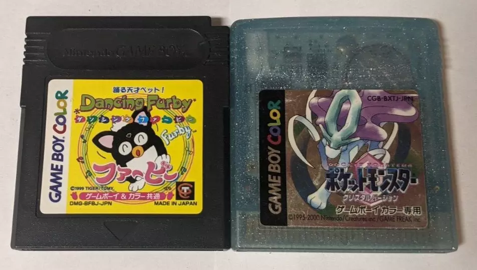 Nintendo Game Boy Lot of 2 Dancing Furby Pocket Monsters Crystal Qcx115