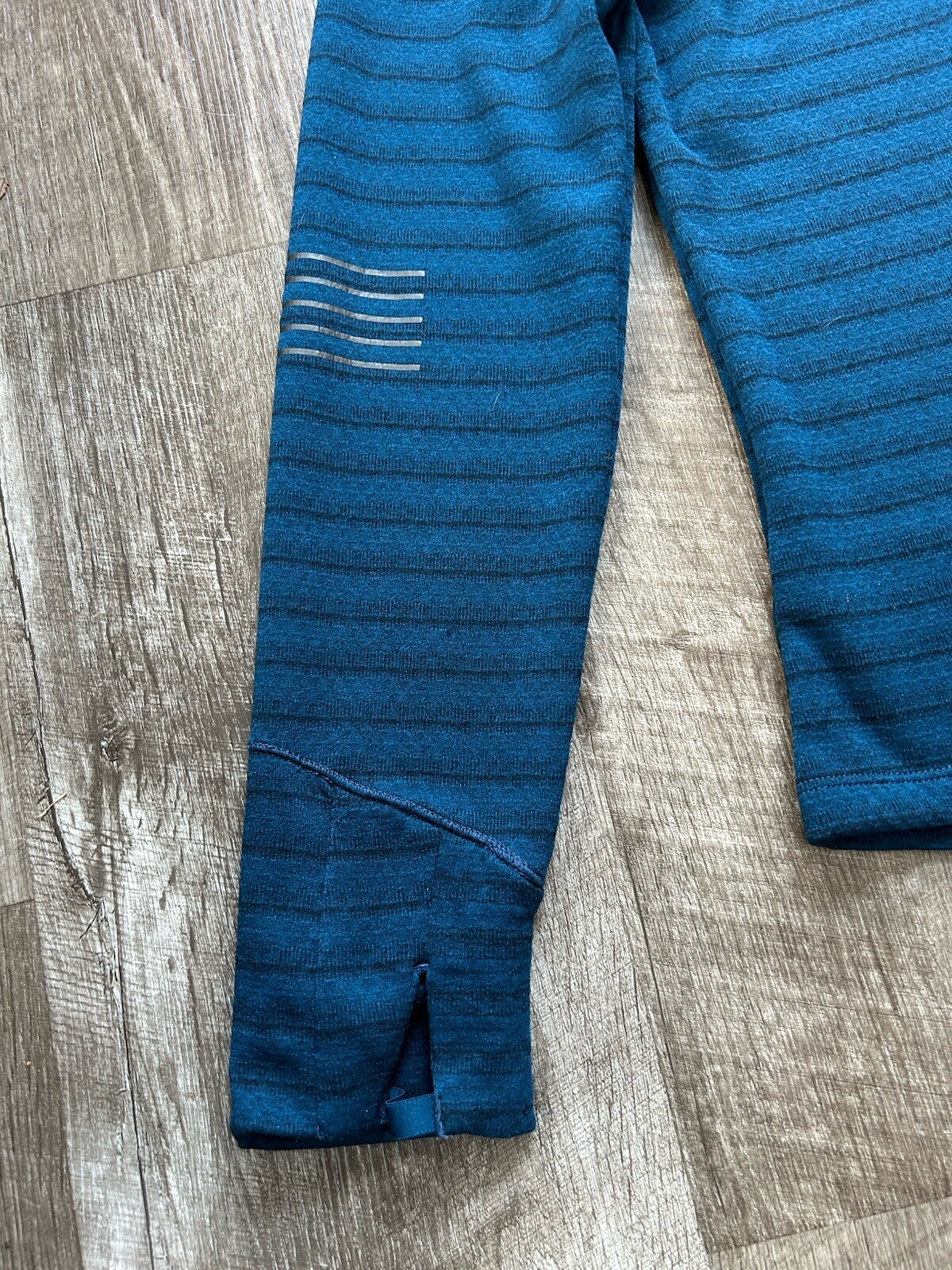 Camicia termica Salomon outdoor 1 4 zip donna taglia media blu a righe