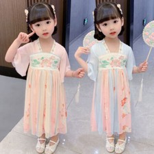 Ethnic Children's Clothing Chinese Hanfu Girls' Dress Lotus Fairy Dress