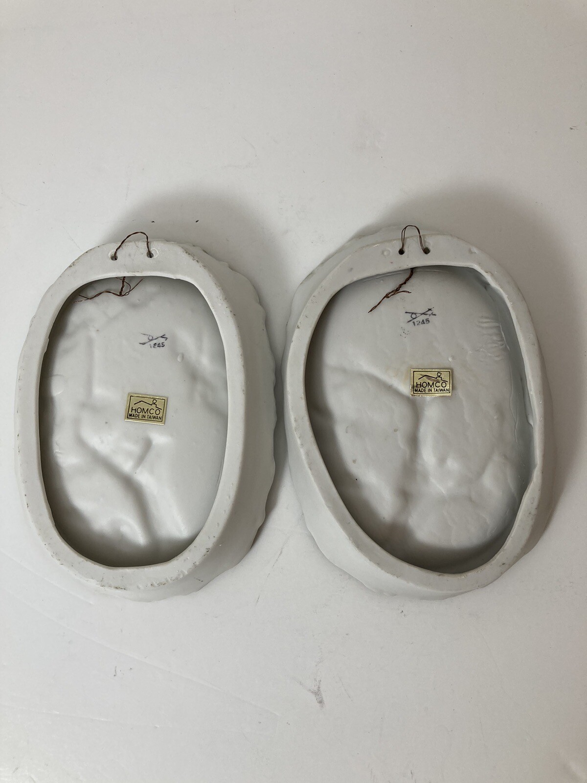 Vtg Homeco Bird Wall Decor Lot Of 2 Cardinal Blue 7” Retro 1970s Plaque Cottage