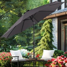 3M Large Garden Parasol Sun Shade Canopy Patio Outdoor Umbrella w/ Crank Tilt