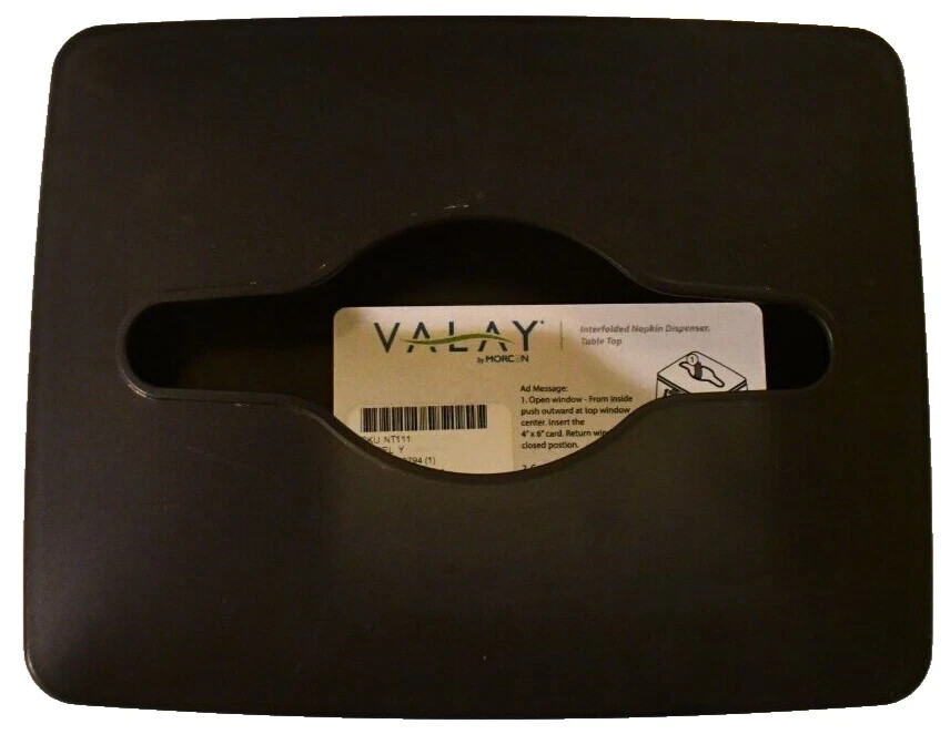 Morcon Valay Tabletop Napkin Dispenser NT111 Model Y Black Double Window