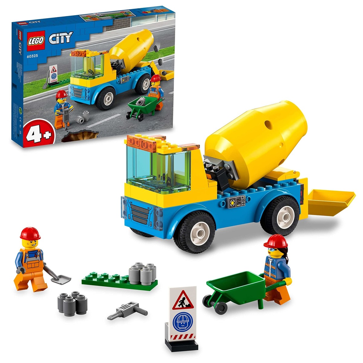 LEGO City Mixer Truck 60325 Toy Block Present City Building Vehicle Vehicle