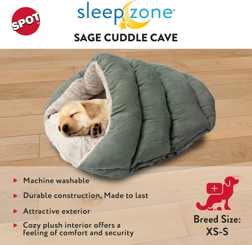 SPOT Sleep Zone Cuddle Cave - Cama de arena interior para gatos y perros Foto 3 de 4