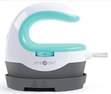 HTVRONT Mini Heat Press, Portable Iron for T-Shirts, Hats & Transfers (Mint)