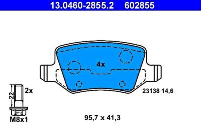 ATE Disc Brake Pad Set For MERCEDES Vaneo 414 W168 W169 W414 ATE Disc Brake Pad Set For MERCEDES Vaneo 414 W168 W169 W414