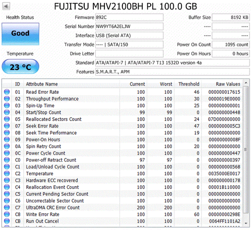 Fujitsu MHV2100BH 2.5" 100GB SATA 5400 RPM Hard Disk Drive - Picture 3 of 4