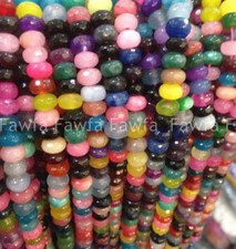5x8mm Faceted Rondelle Multicolor Candy Spacer Gemstone Beads Strand 15"