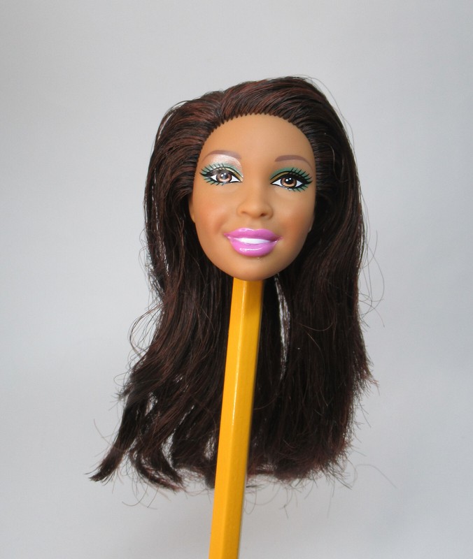 Mattel Barbie Fashionista African American Desiree Face Mold Doll Head