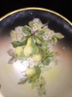 Vintage Antique Three Crown China Germany Porcelain Plate Pears & Blossoms guc — photo 2