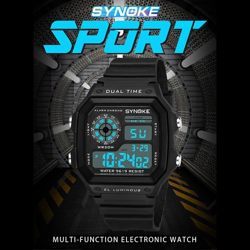 Unisex Digital Watch Luminous Men's Casual Alarm Sports Wristwatch Waterproof - Picture 11 of 17
