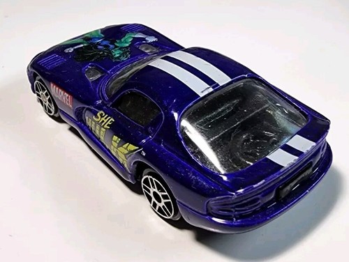 2003 Maisto Purple 1996 Dodge Viper GTS 1/64 Diecast/Plastic Marvel She Hulk - Picture 5 of 10