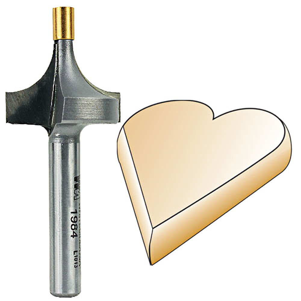 Woodworking Router Tools Whiteside Router Bits 1982 Round Over Bit With ...