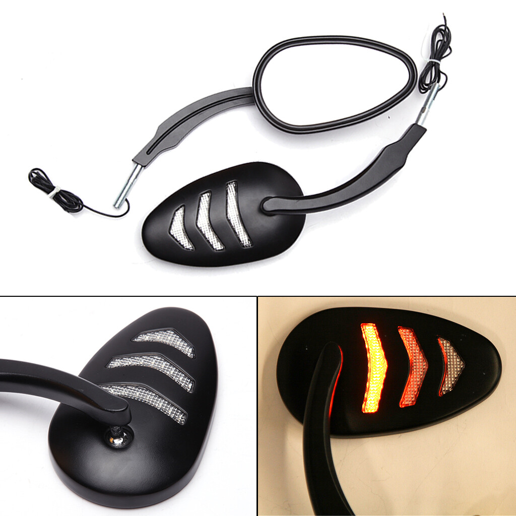 Arrow LED Turn Signal Mirrors For Harley Road King Street Glide
