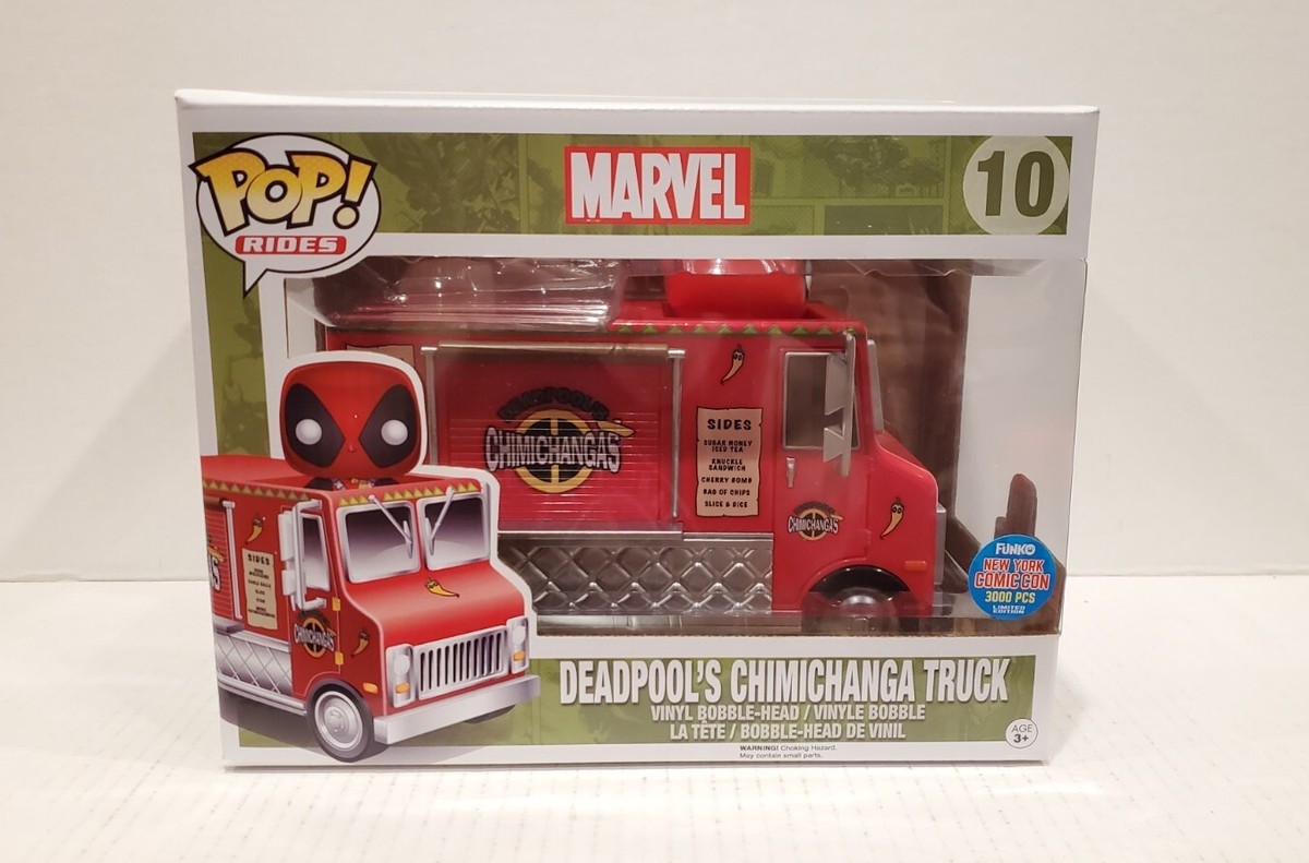 Funko POP Rides Marvel 10 Deadpool's Chimichanga Truck Red