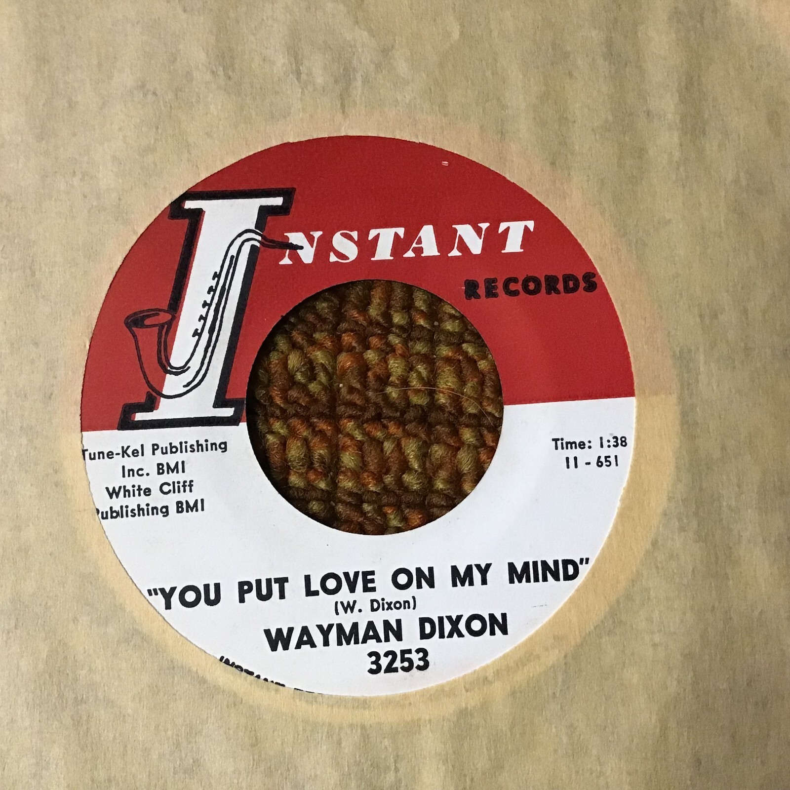 45 RPM Wayman Dixon INSTANT 3253 You put love On my Mind DUPLICATE COPY  M-