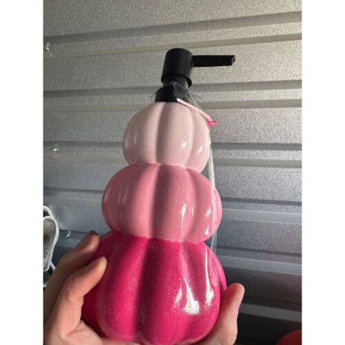 Halloween Pumpkin Soap Dispenser Set Pink Ombre Decor New - Bild 3 von 3