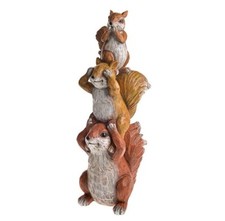 Large 47.5cm Standing Woodland Playful Squirrel Garden Ornament Decor Outdoor