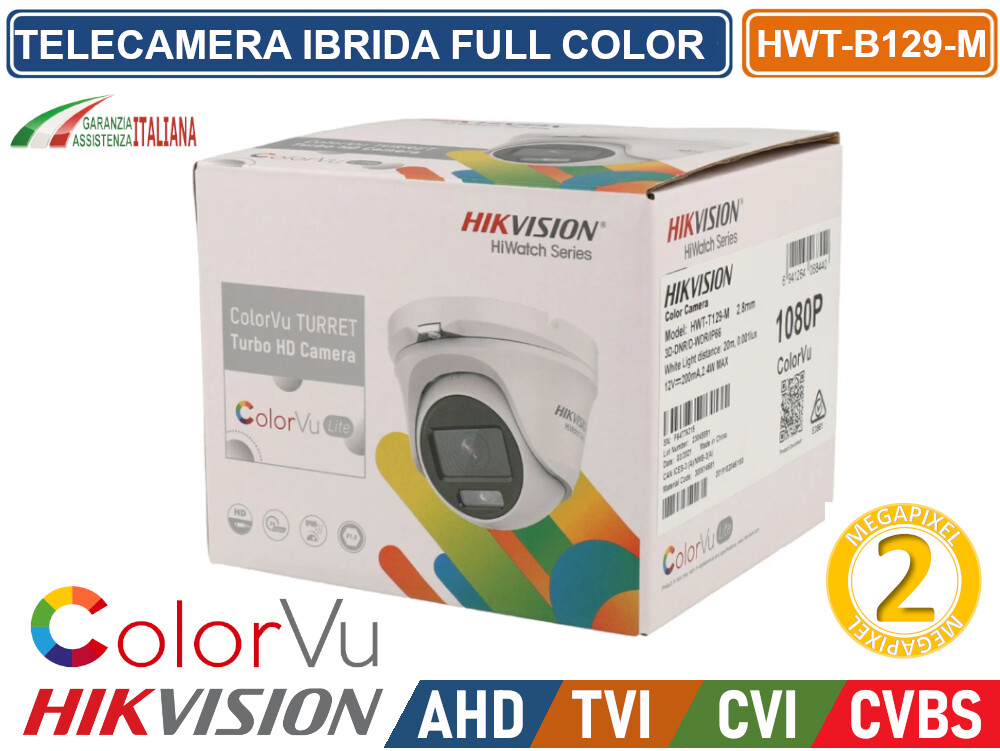 Telecamera Dome Ibrida Hikvision ColorVu 2MP - Evoluzione 4-in-1 - 3