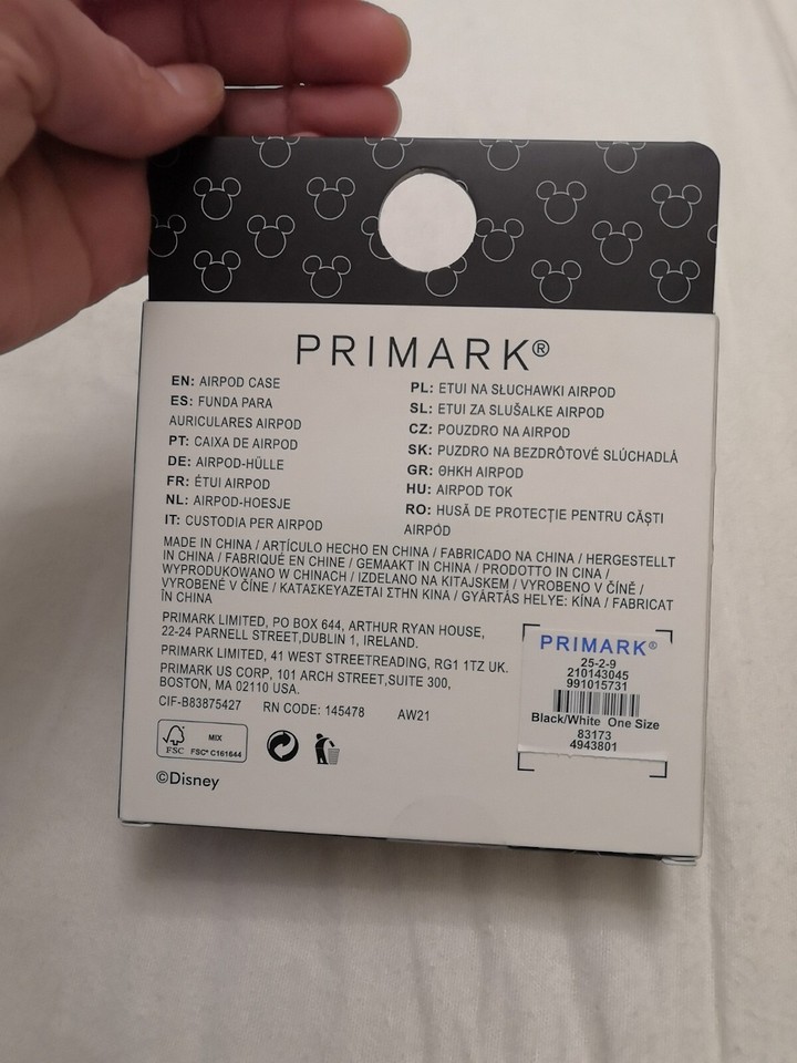 Disney Primark Mickey Mouse Wireless Earbuds Case Compatible With