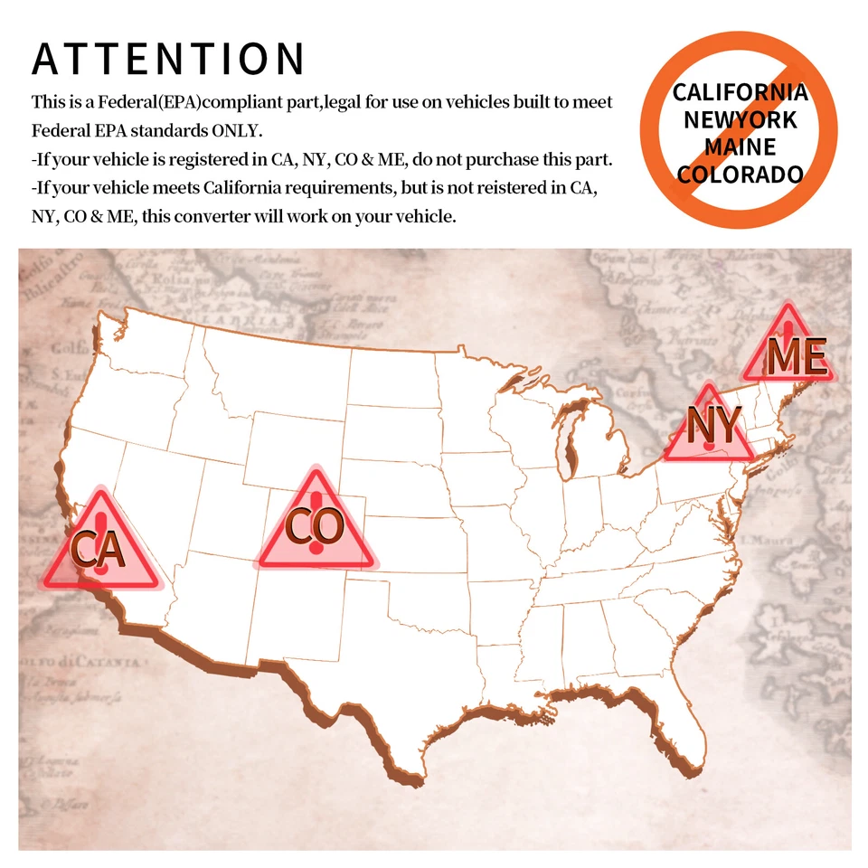 Convertidor catalítico para Jeep Cherokee 1996-2000 Grand Cherokee 96-98 4.0L  Foto 4 de 4