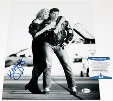 KELLY MCGILLIS SIGNED 'TOP GUN' 11x14 MOVIE PHOTO D BECKETT BAS COA TOM CRUISE
