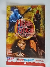 Werbung Ferrero 2001 / Herr der Ringe /Poster / Landkarte mit Fotos - 62 x 50 cm