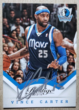 Vince Carter Signed 2013 Prestige Autograph Basketball Card JSA Certified Auto