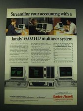 1987 Radio Shack Tandy 6000 HD Multiuser Computer System Ad - Streamline