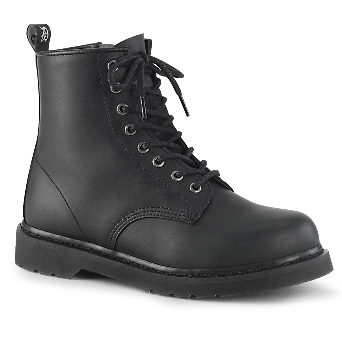 DEMONIA BOLT-100 Men's 8-Eyelet Mid Calf Ankle Vegan Biker Boots