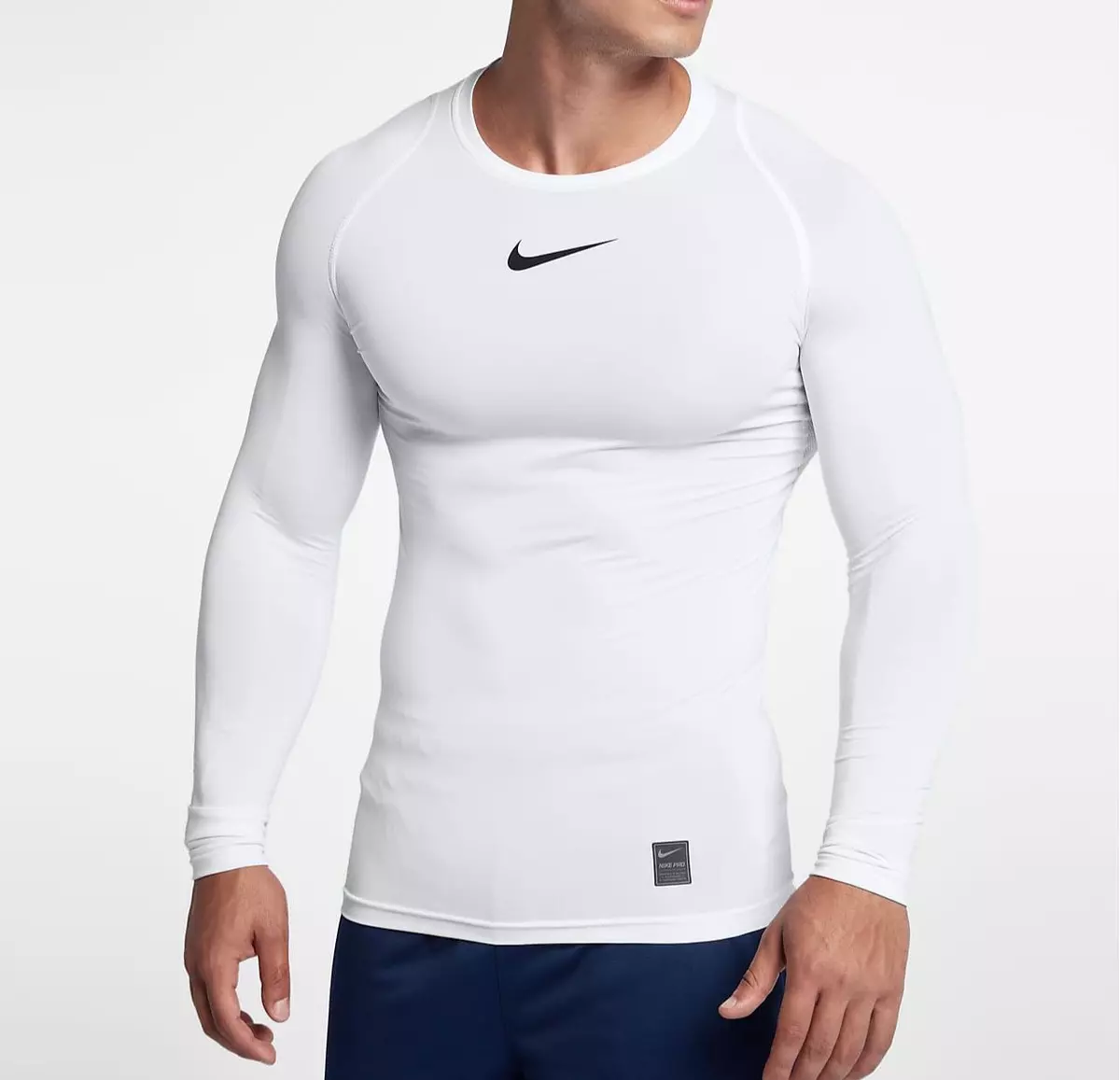 Nike pro white sales long sleeve