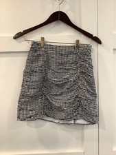 Abercrombie Fitch Mimi Skirt Size XS Lined Black/White Check