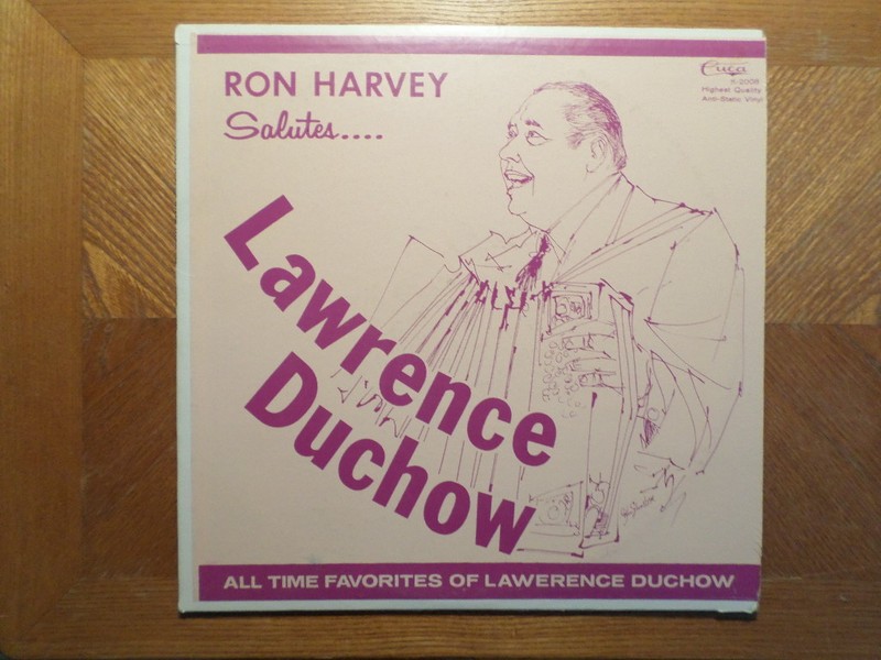 CUCA LP RECORD/RON HARVEY/SALUTES LAWERNCE DUCHOW/ PURPLE COVER/VG MINUS VINYL