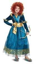 Merida Deluxe Disney Princess Brave Fancy Dress Up Halloween Child Costume