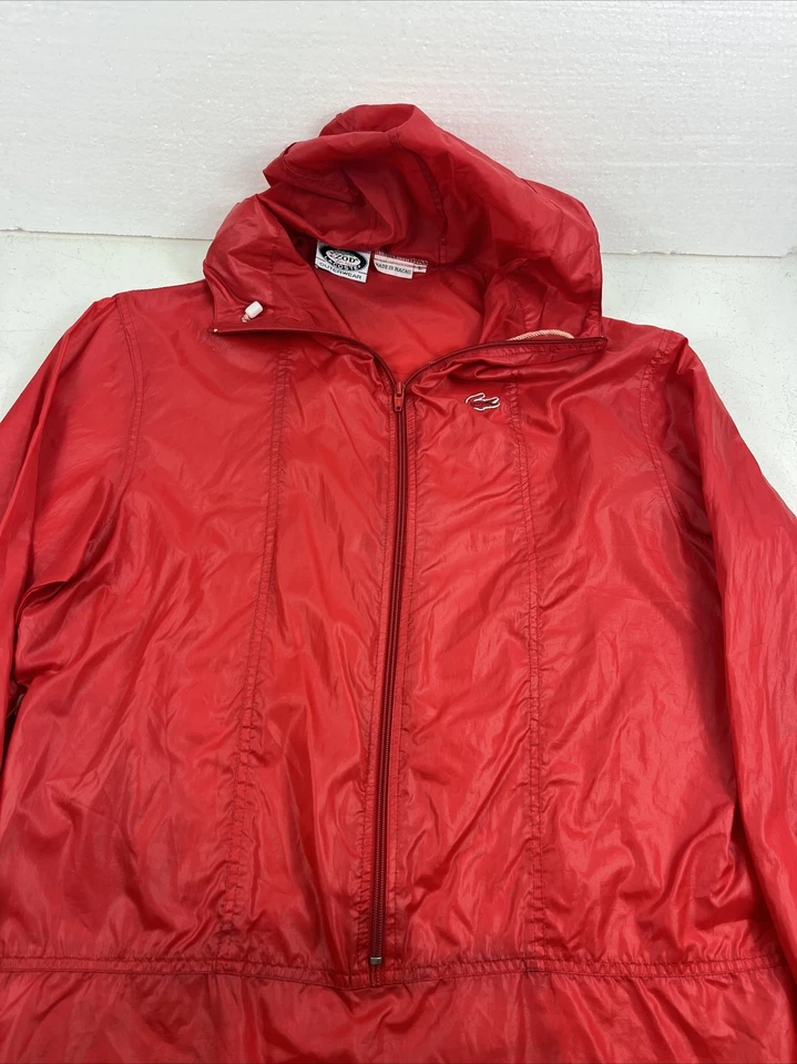 Cortavientos Izod for Her Lacoste Outerware grande rojo de colección hecho en Macao Foto 2 de 4